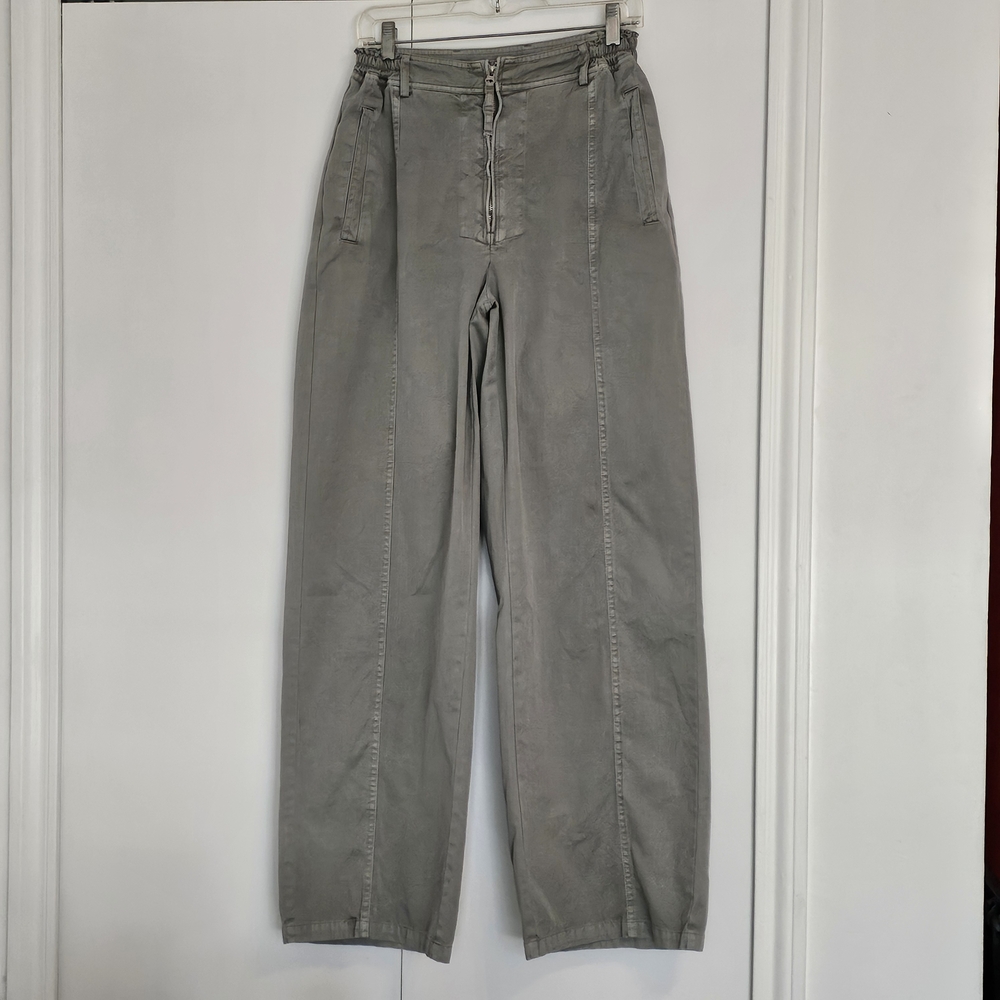 Skims Khaki High-Waisted Wide Leg Pants